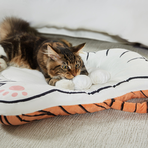 UFBemo-cama de perro reciclada en forma de Tigre, con cubierta lavable y almohada extraíble para mascotas, para perros medianos y extragrandes - Product Image 4