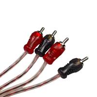 Câble audio pour amplificateur de voiture et lecteur DVD, 2RCA, gaine PVC givrée en Y
