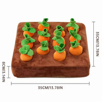 Interactieve Hondenspeelgoed Wortel Snuffelmat Hond Pluche Puzzel Speelgoed 2-in-1 Neuswerk Voer Spelletjes Met 12 Wortels