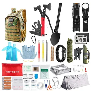 Kit di pronto soccorso multifunzione per emergenza all'aperto Kit di pronto soccorso per campeggio attrezzatura di sopravvivenza con accessori da campeggio Molle Bag