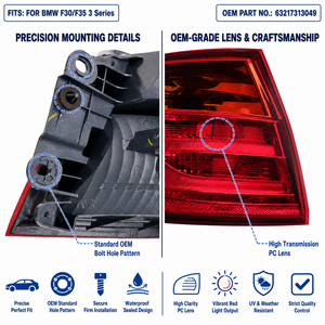 Conjunto de Luces Traseras LED para <span class=keywords><strong>BMW</strong></span> Serie 3 F30 F31 F80 LCI, OE 63217313049, Enchufar y Usar, Ajuste Directo, 320i 330i 340i M3 - Product Image 4
