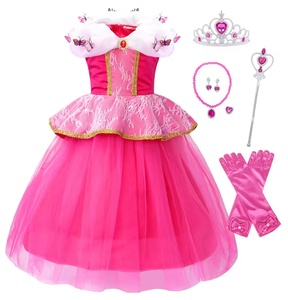 2024 dormir belles filles Cosplay princesse Aurora fille habiller avec accessoires fantaisie Halloween Costumes filles - Product Image 1
