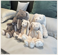 Lapin en peluche de 12 pouces à longues oreilles lapin de Pâques doux lapin en peluche animaux en peluche jouets en peluche lapin en peluche avec longue oreille