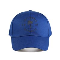 Gorras de Béisbol Vintage Personalizadas al por Mayor, Estilo Surf, de 6 Paneles, con Estampado Digital de Palmeras, de Sarga de Algodón, Ajustables de 56-60cm, con Visera Curva, OEM