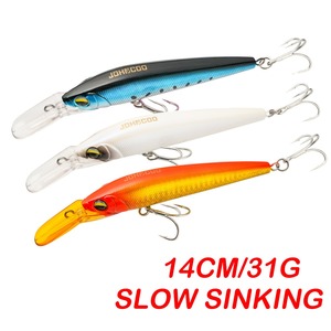 <span class=keywords><strong>Leurre</strong></span> de pêche en mer à coulée lente 14cm 31g avec perle, type Minnow à lame large, pour la pêche en bateau, la traîne, la pêche <span class=keywords><strong>au</strong></span> maquereau, <span class=keywords><strong>au</strong></span> poisson-sabre et <span class=keywords><strong>au</strong></span> requin. - Product Image 2