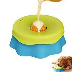 Bol à alimentation lente pour chat et chien, en silicone liquide antidérapant, étanche IPX8, design élégant pour une utilisation en intérieur, en extérieur et en voyage - Product Image 4