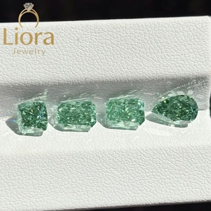 梨グリーン1カラットIGI認定ファンシービビッドグリーンラボ成長ダイヤモンドCVDルースラボダイヤモンドジュエリー用 - Product Image 4