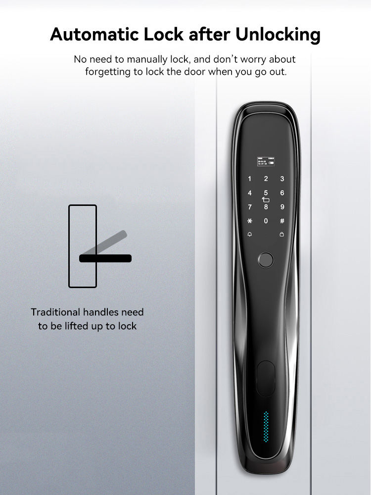 APP WiFi Remote Control Smart PIN Code Automatic Magnetic Electric Lever Digital Door Lock