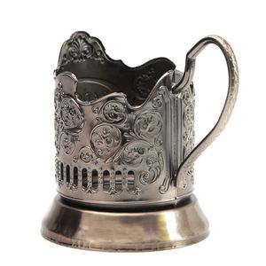 Custom Logo Bronze Podstakannik Russian Hot Tea Coffee Drink Metal Cup Holder - Product Image 4