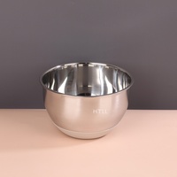 Bol mélangeur en acier inoxydable argenté brillant avec poignée, couvercle et 3 inserts râpeurs, fond antidérapant en silicone, bol à râper pour la pâtisserie et les salades
