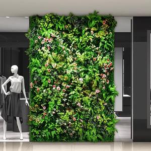 Mur végétal artificiel en plastique pour décoration suspendue, protection UV, personnalisable, ignifuge, pour mariage, intérieur, balcon - Product Image 1