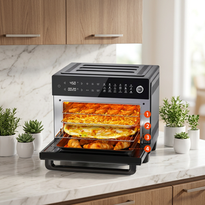 Four à friture sans huile multifonction 21-30L en acier inoxydable avec contrôle numérique et circulation d'air chaud pour usage domestique - Product Image 3