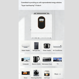 ระบบควบคุมการเชื่อมต่อแบบขนาน รุ่น On/Off Grid 12KW คลื่นไซน์บริสุทธิ์ 2 MPPT หน้าจอ LCD พร้อมพอร์ต USB/WIFI/RS485 รองรับการสื่อสาร ES=12KW ประสิทธิภาพการแปลงพลังงานสูง - Product Image 5