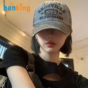 Cappellino da Baseball retrò da <span class=keywords><strong>uomo</strong></span> Ehanking Casual da donna in cotone lavato con lettere ricamate <span class=keywords><strong>cappello</strong></span> da sole <span class=keywords><strong>bombetta</strong></span> - Product Image 5
