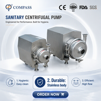 Pompe centrifuge sanitaire en acier inoxydable SS304 résistante à la corrosion et à l'usure pour le transfert de liquides industriels, de jus, de pulpe et d'eaux usées