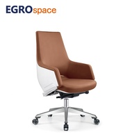 Chaise de bureau de direction pivotante réglable en cuir de luxe EGROspace pour réunions et conférences