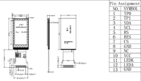Module LCD TFT Yousee 0,96 pouce 1,0 pouce, petit écran LCD 0,96 pouce, module d'affichage 80*160 de type bande, interface SPI ST7735S