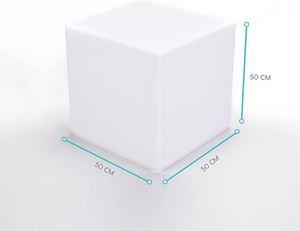 Large Solar Powered IP65 Rated Illuminated Outdoor Garden <b>LED</b> Flower Pot 40x40x40 Warm White <b>Light</b> <b>Sensor</b> Dimmable Home Decor - Product Image 3