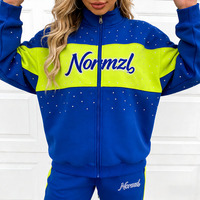 Tenue de cheerleading élégante à design libre, sweat à capuche de cheerleading avec strass, costume de danse pour cheerleaders, tenues d'échauffement