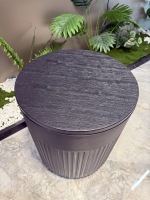 Table d'appoint extérieure portable en plastique 3-en-1 de 40 L (10 gallons) avec glacière, bar et rangement alimentaire sécurisé, seau à glace amovible et couvercle