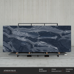 Concepts d'intérieur de luxe verticaux rehaussés par des panneaux en porcelaine grise à haute brillance de 800x3200 mm - Product Image 1