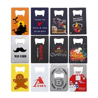 Décapsuleur en acier inoxydable vierge pour sublimation, gravé au laser, format portefeuille, décapsuleur de bière Peach a, décapsuleur carte de crédit personnalisé