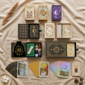 Servicios de Impresión de Cartas de Tarot Personalizadas, Papel de Núcleo Negro de 350 g/m², Mazo Visionario - Fabricante de Cartas de Juego OEM - Product Image 1