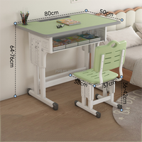 Meubles scolaires modernes, bureau et chaise de classe en métal durable avec table-banc en bois pour les collèges, vente en gros