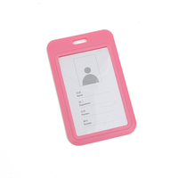 Porte-cartes d'identité et de visite en plastique tendance, personnalisable avec logo, sans fermeture, impression sérigraphiée pour cartes d'étudiant/d'école/d'université