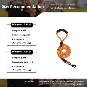 Correa para perro con hilos altamente reflectantes de 4/5 pies con cómodo mango acolchado - Product Image 4