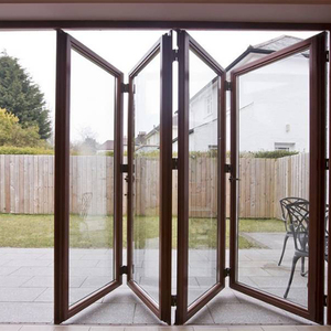 Maplemiles Villa Use <span class=keywords><strong>Monorail</strong></span> Fold 80 mm Puerta plegable de vidrio doble insonorizada - Product Image 3