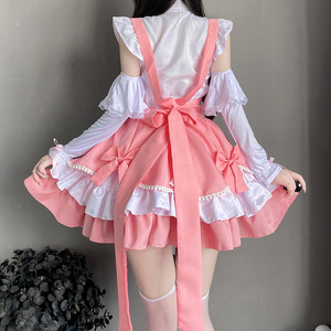 <span class=keywords><strong>Dulce</strong></span> Rosa Lolita vestido mucama Cosplay disfraces Lolita conejito juego <span class=keywords><strong>de</strong></span> rol uniforme <span class=keywords><strong>de</strong></span> Halloween - Product Image 4
