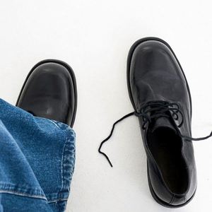Zapatos Oxford de Cuero Negro con Punta Redonda, Cordones y Suela de Goma, Calzado Casual para Hombre para Todas las Temporadas - Product Image 4