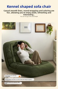 Hiện Đại 2-Trong-1 Chuyển Đổi Ghế Duy Nhất Ngồi Gấp Bọt Thiết Kế Với Bộ Nhớ Bọt Đệm Lười Biếng Sàn Sofa - Product Image 3