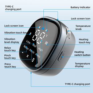 Precio de fábrica Pantalla táctil Lcd 3 en 1 masajeador de compresión de rodilla masaje de dolor de rodilla vibrador compresión de aire masajeador de rodilla - Product Image 5