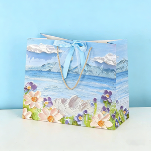 Bolsas de Papel Impresas Personalizadas, Bolsa de Regalo de Papel Kraft Blanco de Lujo con Asa de Listón para Compras, con su Propio Logotipo - Product Image 6