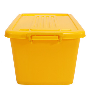 Cajas amarillas para transporte y almacenamiento de residuos médicos, cajas organizadoras específicas para hospitales y clínicas, plástico al por mayor para el comercio. - Product Image 2