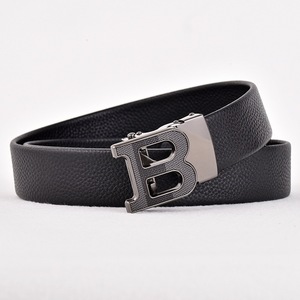 Cinturón de cuero genuino informal de negocios de gama alta para hombre, a cuadros transfronterizos con hebilla <span class=keywords><strong>B</strong></span> automática, cinturón de cintura de piel de vaca versátil - Product Image 5