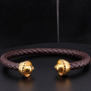 CHENG JEWELERS Gioielli Raffinati, Bracciale Fatto a Mano con Collegamenti in Pelle e Chiusura in Acciaio Inossidabile per Cordoncino - Product Image 3