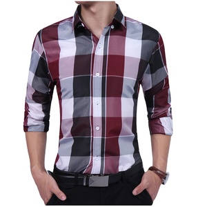 החדש אופנתי רזה סגנון מתאים רזה שרוול ארוך שמלה עסקית שרוול גדול לגבר - Product Image 1