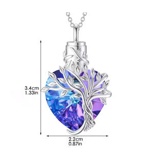 जीवन के अंतिम संस्कार के लिए हृदय यूरिन नेकलेस स्टेनलेस स्टील के अंतिम संस्कार के लिए बालों के गहने - Product Image 2