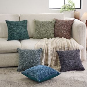 手工制作装饰枕套 18x18 条纹抱枕套 纹理枕套 农舍装饰靠垫套 - Product Image 1