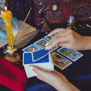 مجموعة بطاقات التاروت المخصصة، ورق 350 جرام، أوراق بلاستيكية إسبانية أفريقية بحواف ذهبية، بطاقات تاروت مخصصة - Product Image 3