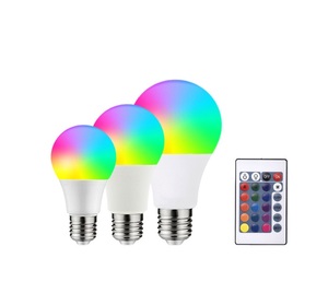 Bombilla <span class=keywords><strong>LED</strong></span> inteligente para fiesta en casa, luz inteligente que cambia de color, Bluetooth, <span class=keywords><strong>WiFi</strong></span>, control remoto - Product Image 2