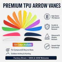 Bulu Panah OEM Water Drop Archery, Fletching Sayap Kanan Kiri untuk Batang Panah Serat Karbon dan Kayu, DIY