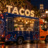 Enseigne lumineuse LED personnalisée pour camion de restauration, écran d'affichage néon, panneau lumineux pour le dessus du camion de restauration