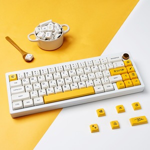 Teclas PBT con Sublimación de Tinta XDA Honey Milk, Juego de 137 Teclas, Distribución Estadounidense para Cubiertas Cherry MX, Tamaño Completo, 60%, 65%, 75% - Product Image 1
