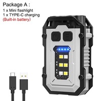 Vente en gros de mini porte-clés USB de haute qualité, étanche, LED, pour le camping, la randonnée, les activités de plein air, lampe torche rechargeable multifonctionnelle