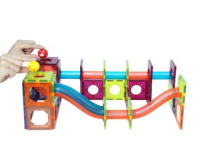 100 piezas educativas juguetes magnéticos coloridos bloques de construcción seguros baldosas magnéticas de mármol para niños - Product Image 2