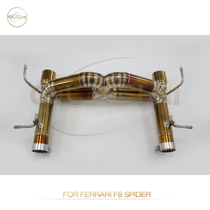 Catback de escape de aleación de titanio Ouchi para <span class=keywords><strong>Ferrari</strong></span> F8 Spider F142MFL 2019 + 3,9 T <span class=keywords><strong>V8</strong></span> sin válvula de silenciador piezas de rendimiento automático - Product Image 4